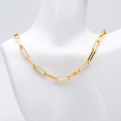 Gold/ Silver Long Oval Chains, Link Size 14.5x4.5mm, 18K Gold/ Rhodium plated Brass, Quality Craft Jewelry Supplies(#LK-475)/ 1 Meter=3.3 ft