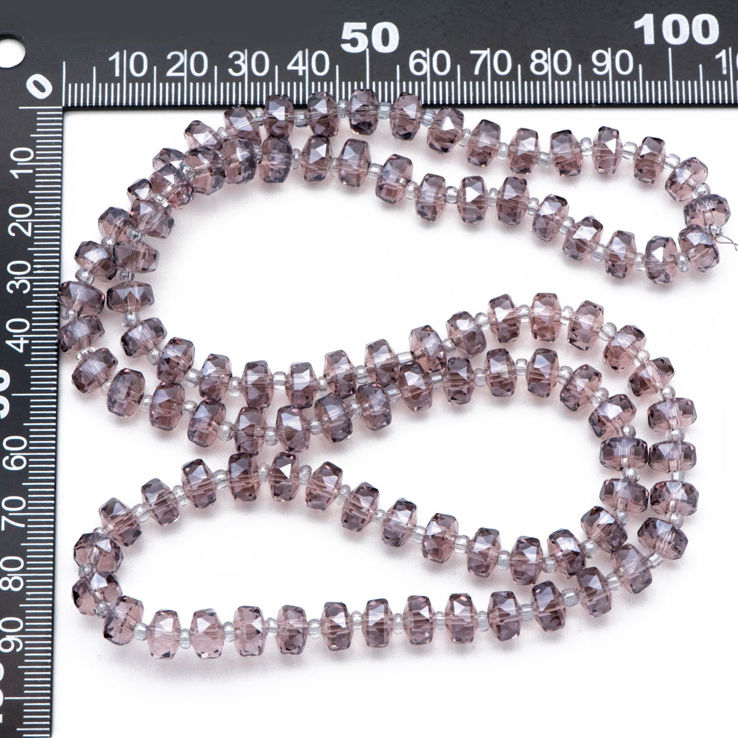 Faceted Crystal Rondelle Beads 8x5mm, Sparkly Glass Spacer Beads 5 Colors -(TS-88)/ 100 beads