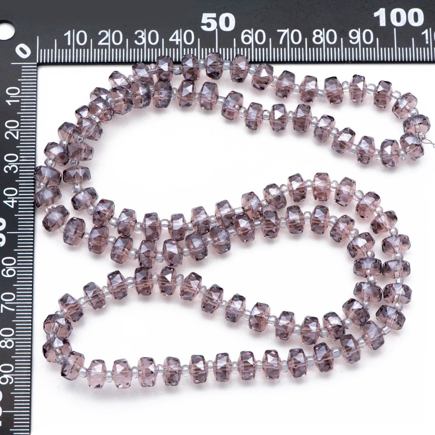 Faceted Crystal Rondelle Beads 8x5mm, Sparkly Glass Spacer Beads 5 Colors -(TS-88)/ 95 beads