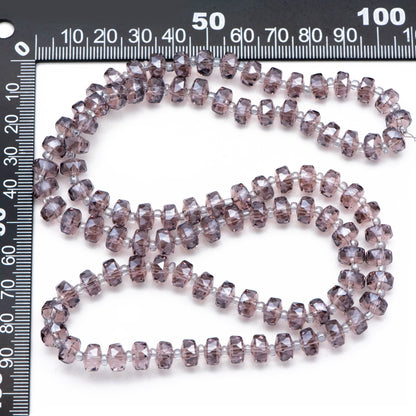 Faceted Crystal Rondelle Beads 8x5mm, Sparkly Glass Spacer Beads 5 Colors -(TS-88)/ 95 beads