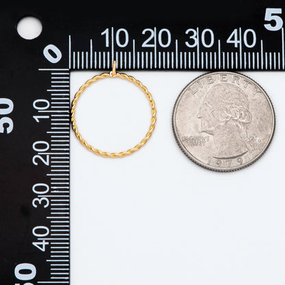 10pcs Circle Ear Posts 20mm, Gold / Rhodium Plated Brass, Geometric Ring Stud Earrings (#GB-2248)