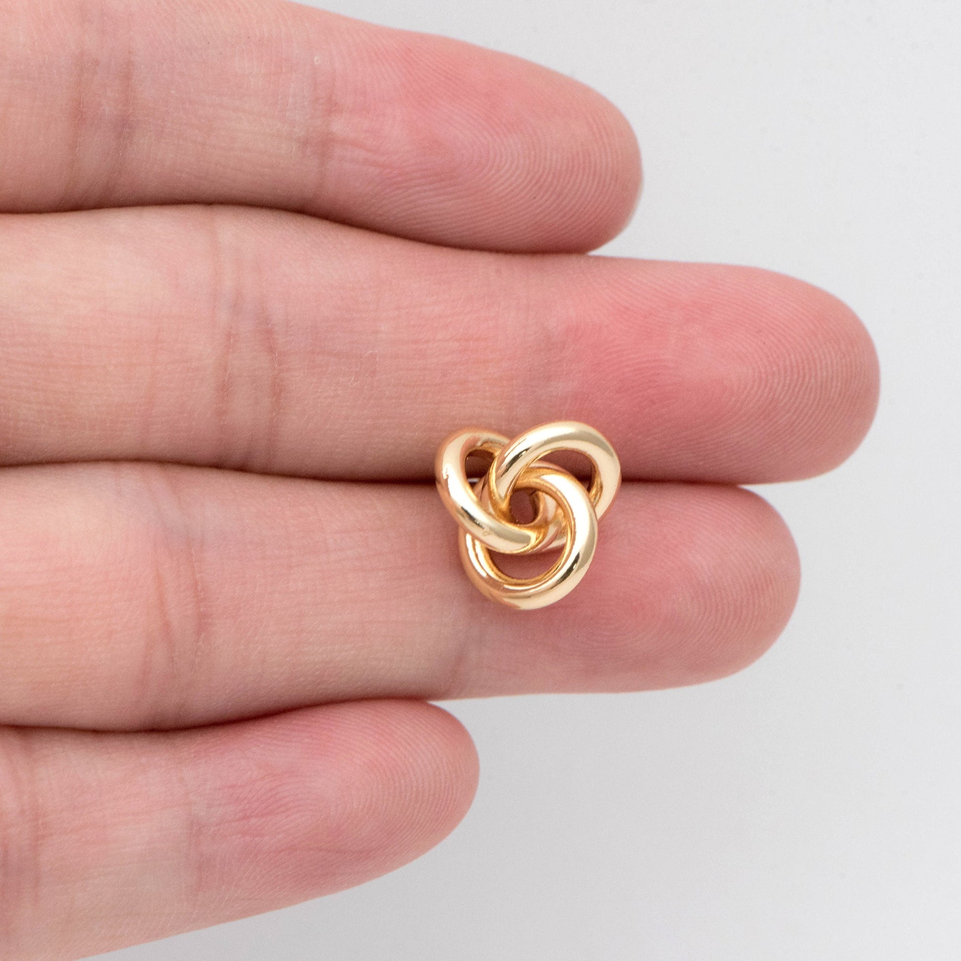 10pcs Gold/ Silver Knot Earrings, Minimalist Earrings, Flower Earrings (GB-2260)