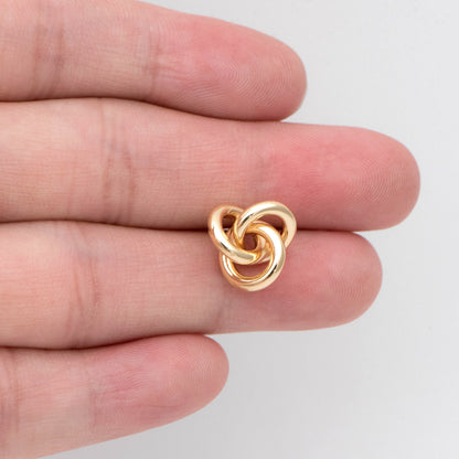 10pcs Gold/ Silver Knot Earrings, Minimalist Earrings, Flower Earrings (GB-2260)