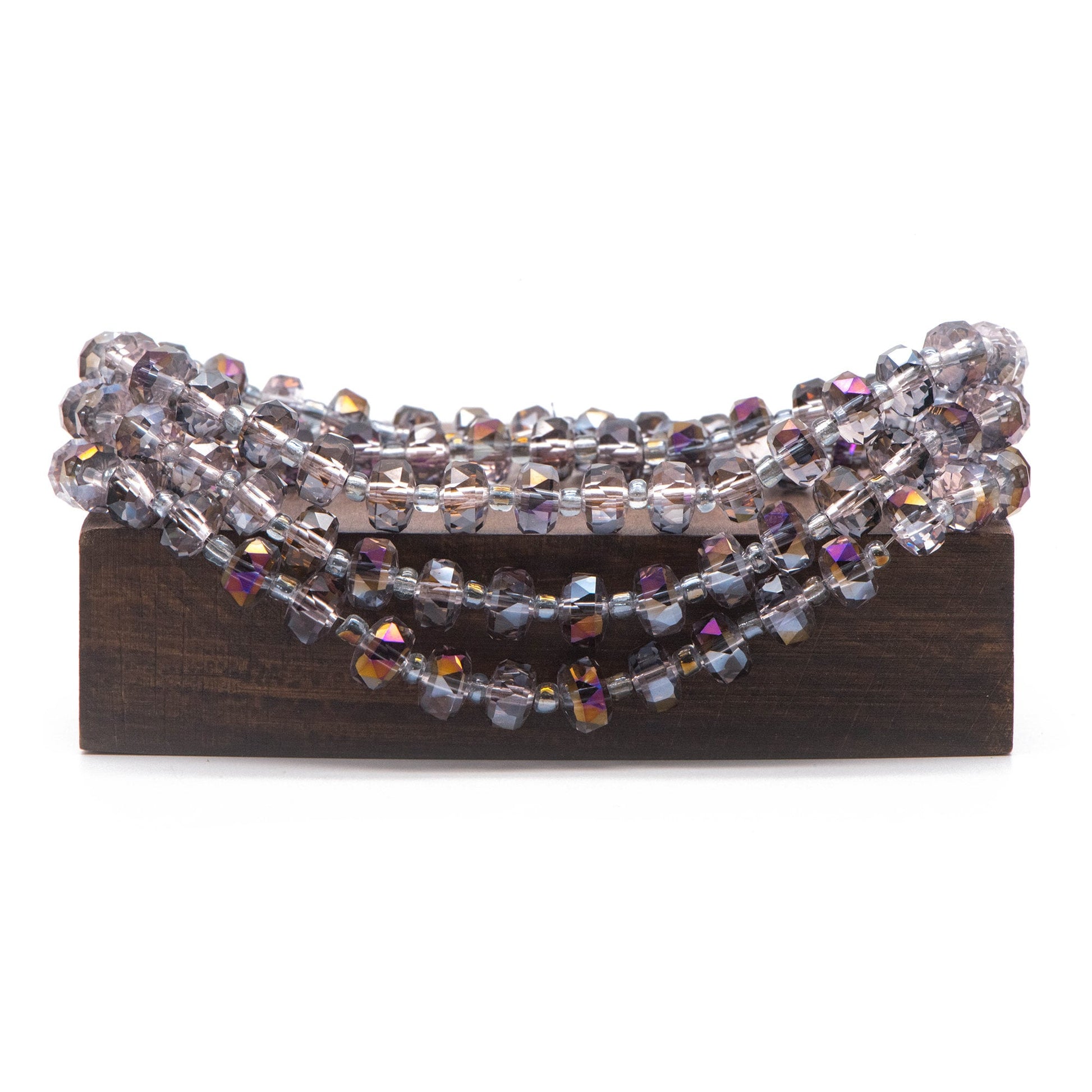 Faceted Crystal Rondelle Beads 8x5mm, Sparkly Glass Spacer Beads 5 Colors -(TS-88)/ 100 beads