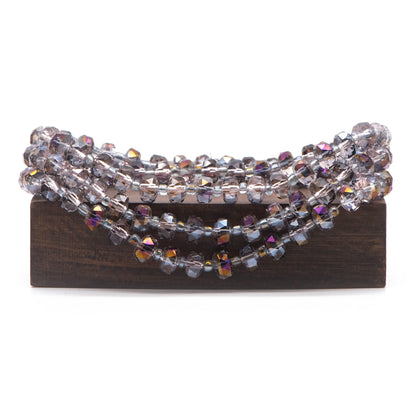 Faceted Crystal Rondelle Beads 8x5mm, Sparkly Glass Spacer Beads 5 Colors -(TS-88)/ 100 beads