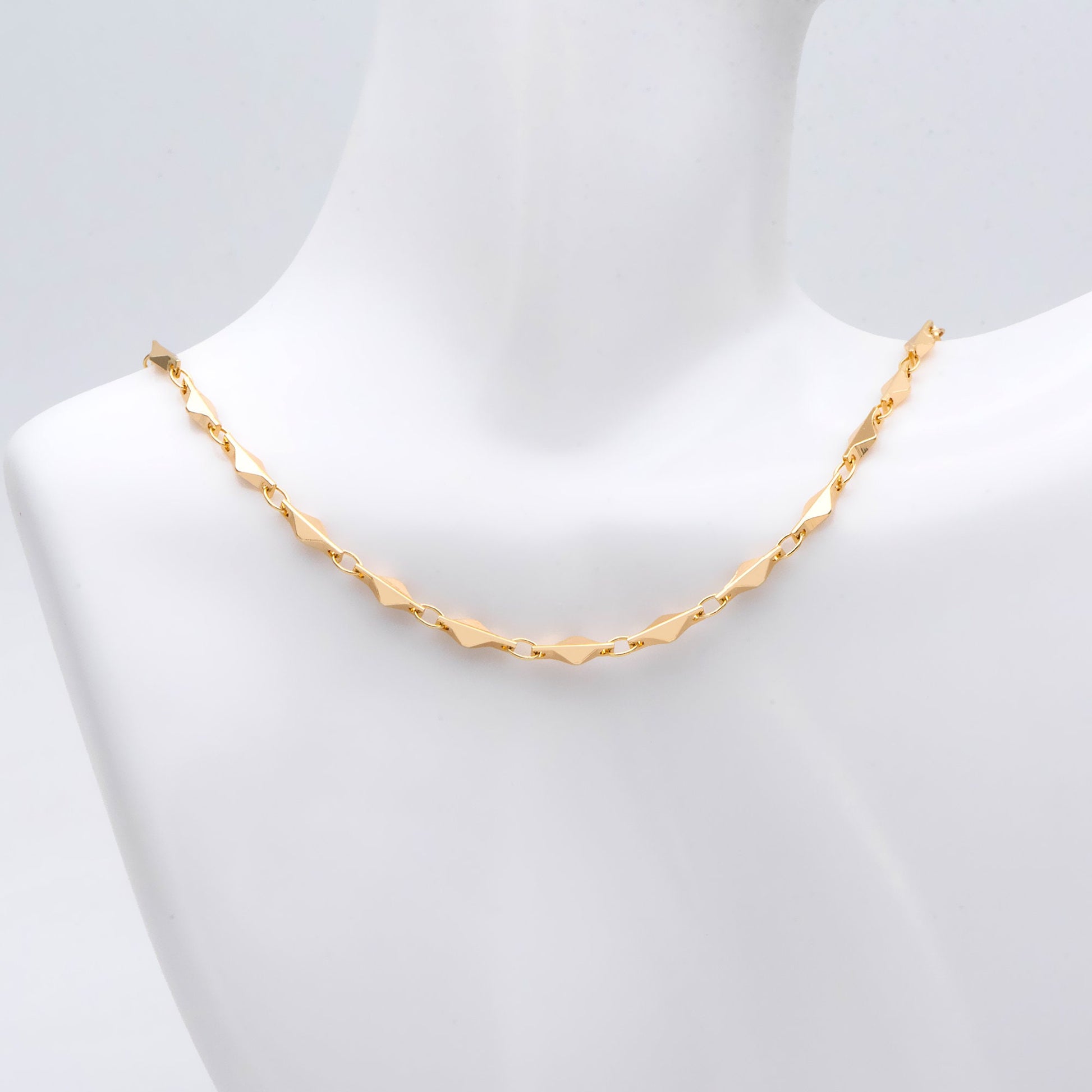 Gold plated Brass Bar Link Chain 2.8mm, 18K Gold plated Brass Chains, Necklace Supplies Wholesale (#LK-480)/ 1 meter=3.3 ft