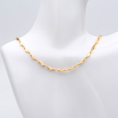 Gold plated Brass Bar Link Chain 2.8mm, 18K Gold plated Brass Chains, Necklace Supplies Wholesale (#LK-480)/ 1 meter=3.3 ft