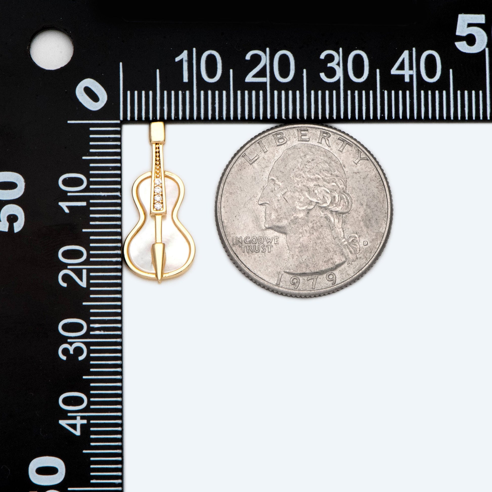 4 pieces Gold plated Violoncello Charms, Viola Musical Instrument Pendants (GB-2368)