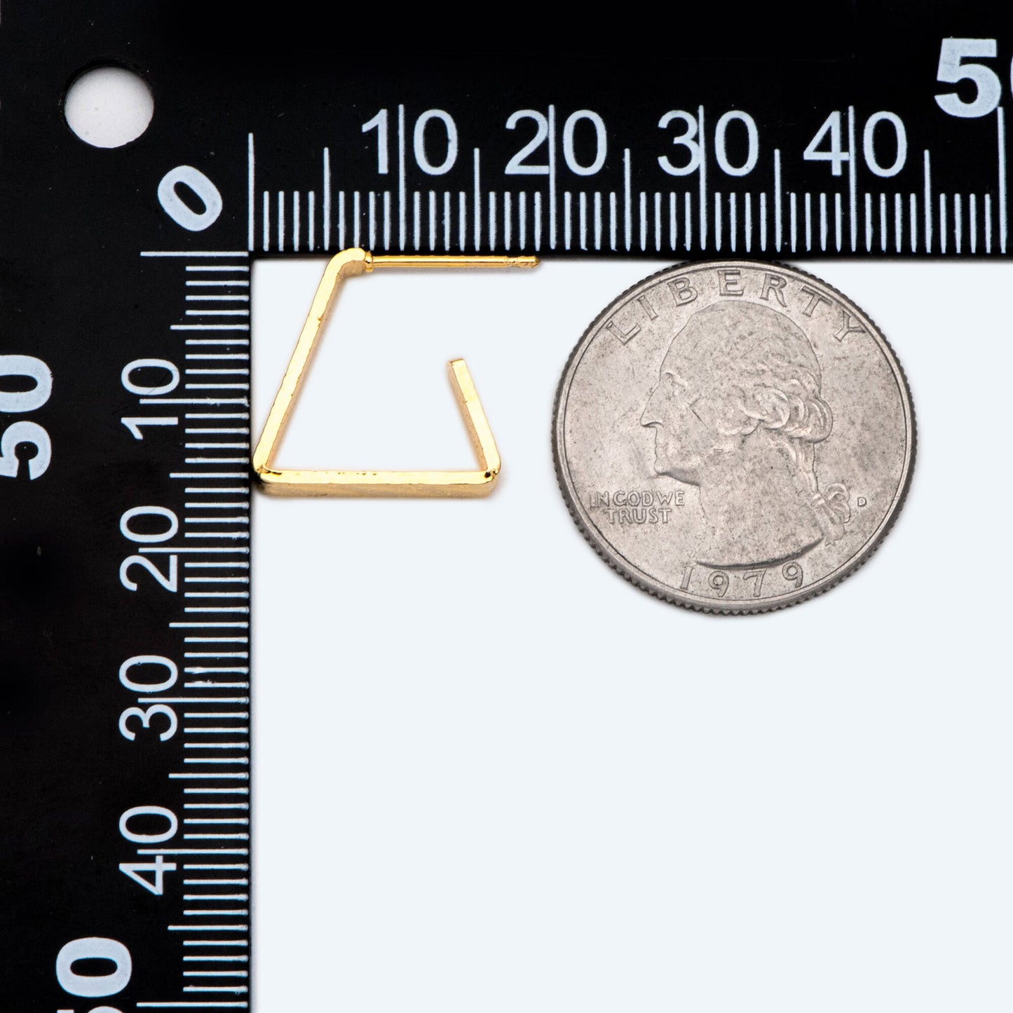 4pcs Gold Triangle Earrings, Geometric Stud Earrings (GB-2347)