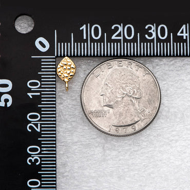 10pcs Rustic Ear Posts, 18K Gold plated Brass Stud Earrings, Jewelry Making Supplies Wholesale (GB-2324)