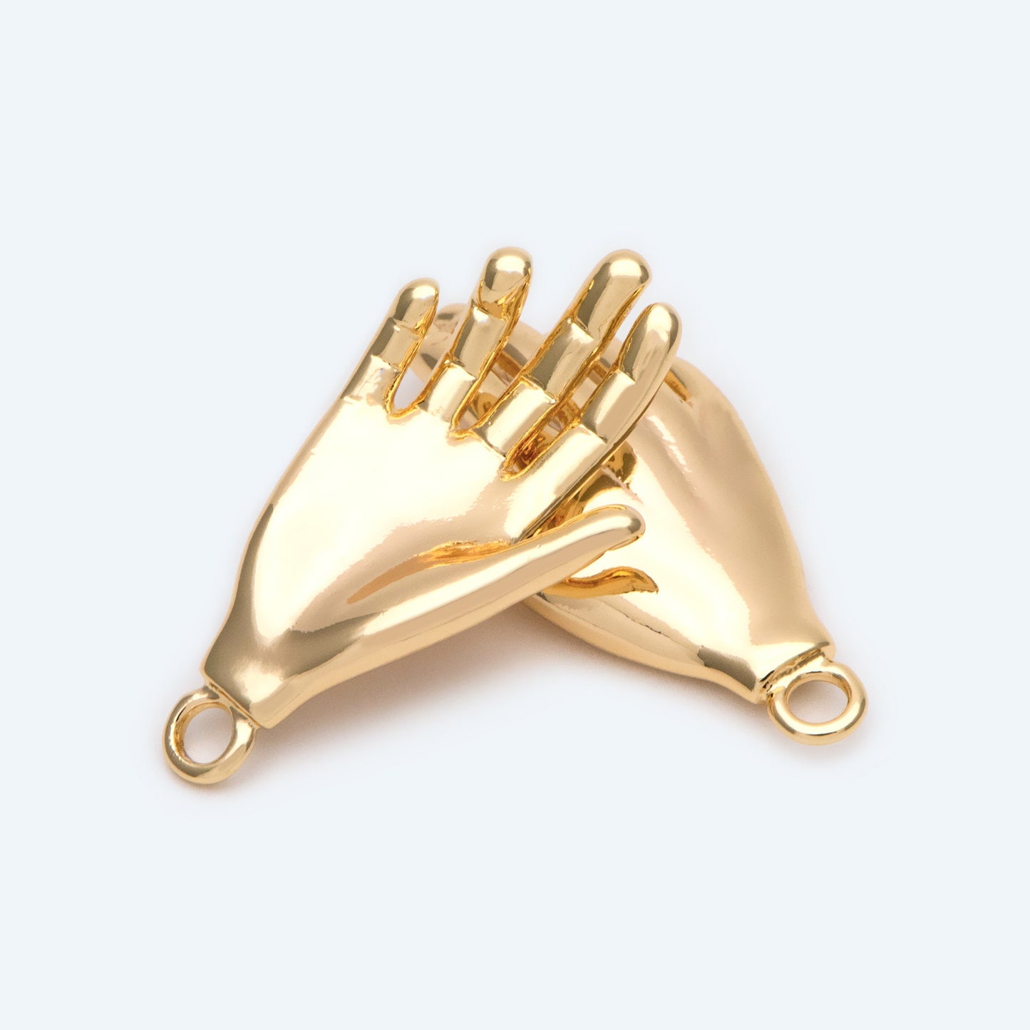 4pcs Gold plated Brass Hand Charm, Hand Pendants, Earring Findings, Jewelry Making, Diy Material, Jewelry Supplies (GB-4156-D)