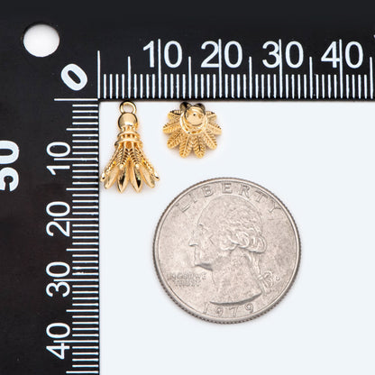 4pcs Gold Badminton Charm, Earring Charm, Jewelry Making, Diy Material, Jewelry Supplies (GB-2414)