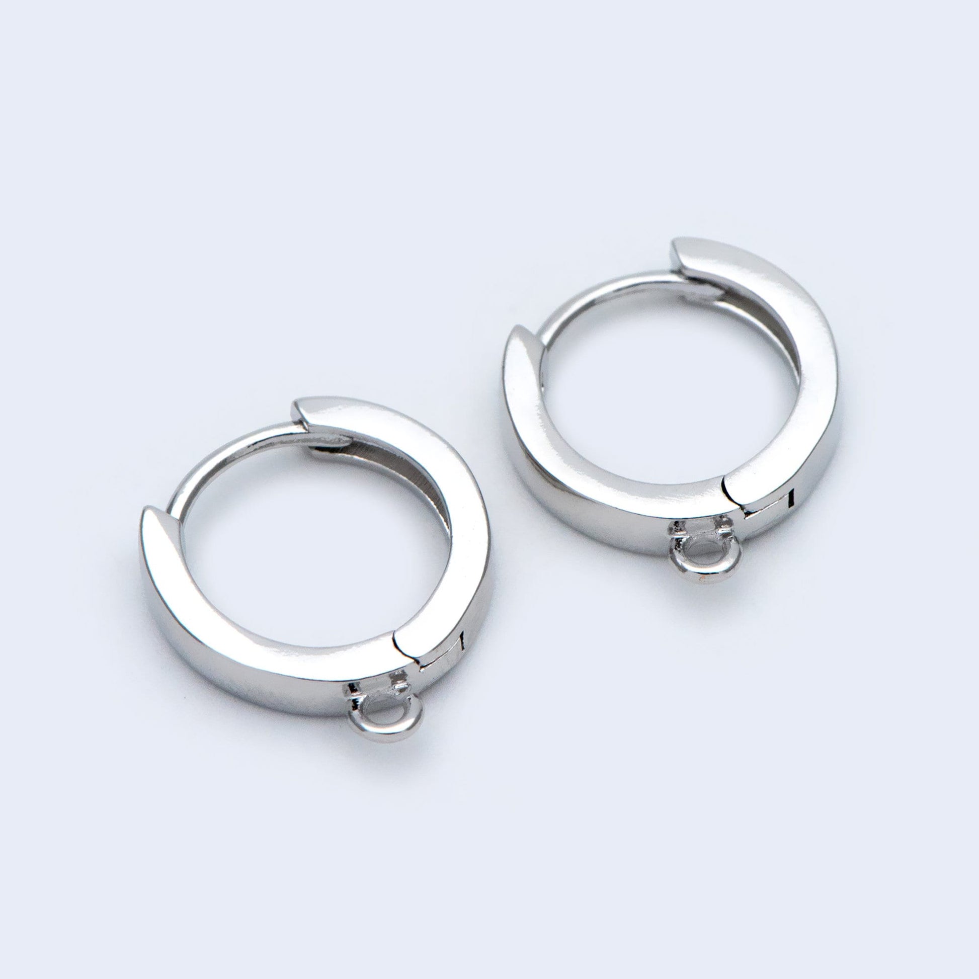 10pcs Round Hoop Earrings 12/ 14 /16mm, Gold/ Silver/ Rose Gold, Huggie Earring Findings, Leverback Earwire Hooks Wholesale (GB-989)