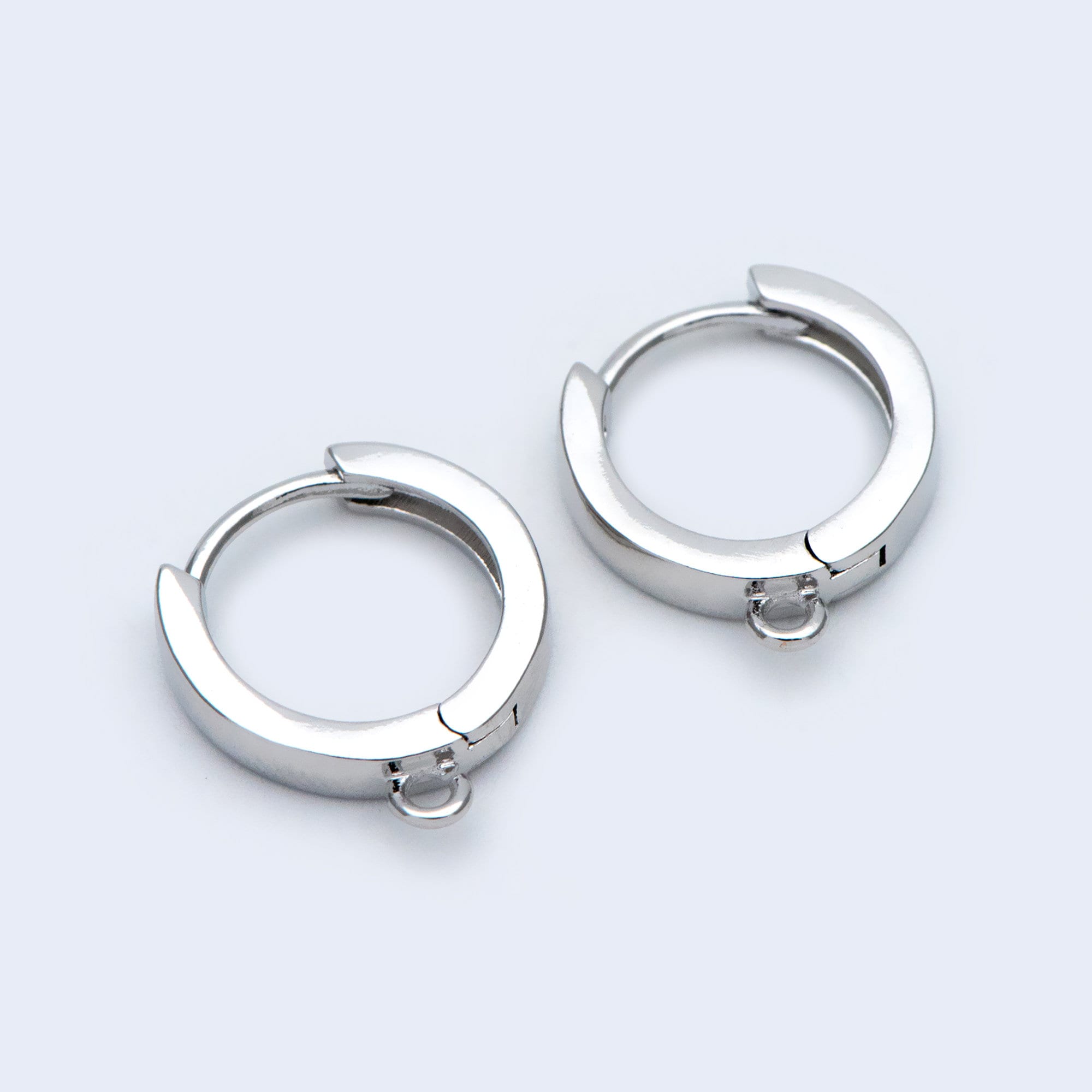 10pcs Round Hoop Earrings 12/ 14 /16mm, Gold/ Silver/ Rose Gold, Huggie Earring Findings, Leverback Earwire Hooks Wholesale (GB-989)