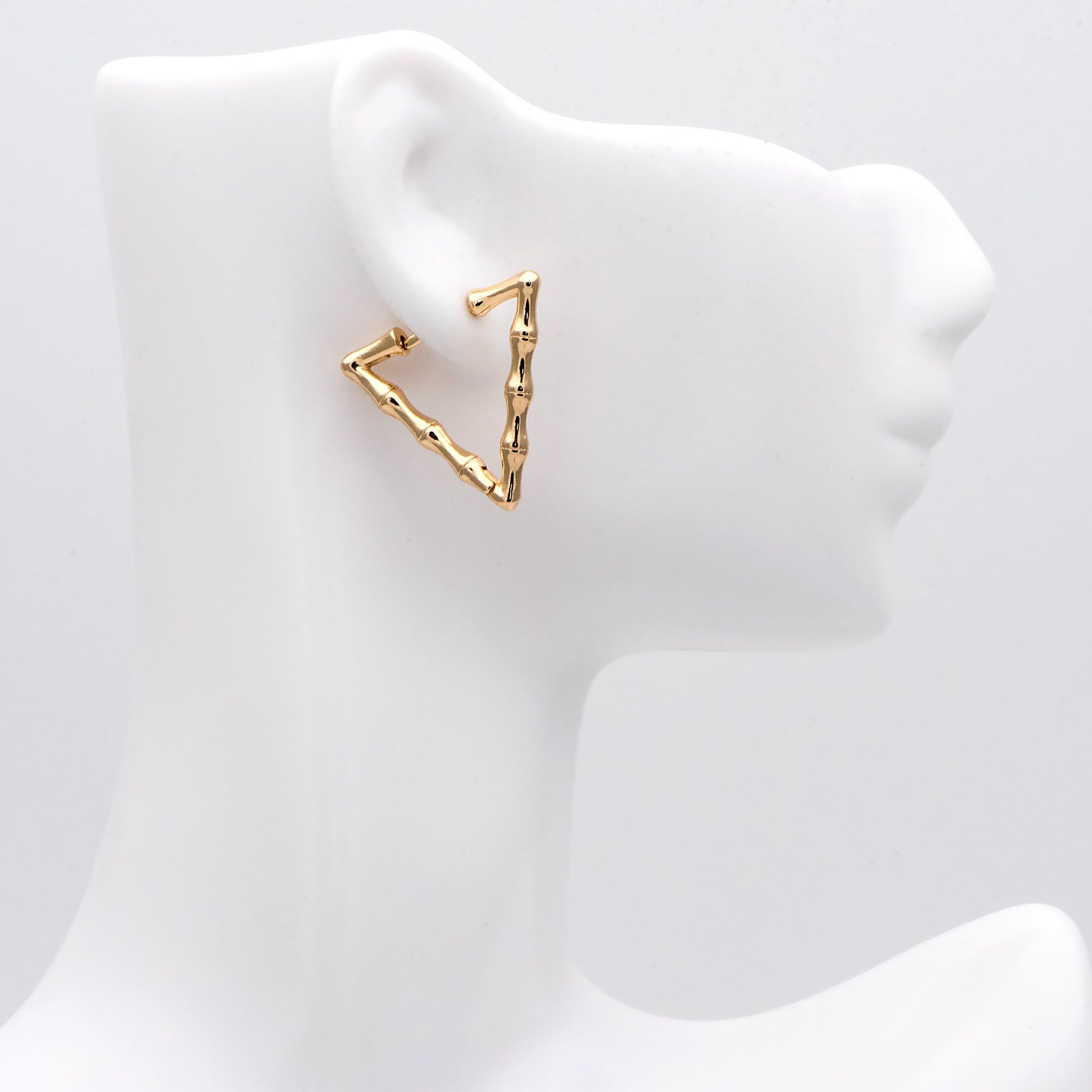 4pcs Gold Triangle Earrings 25mm, Geometric Leverback Earring Components (GB-2334)