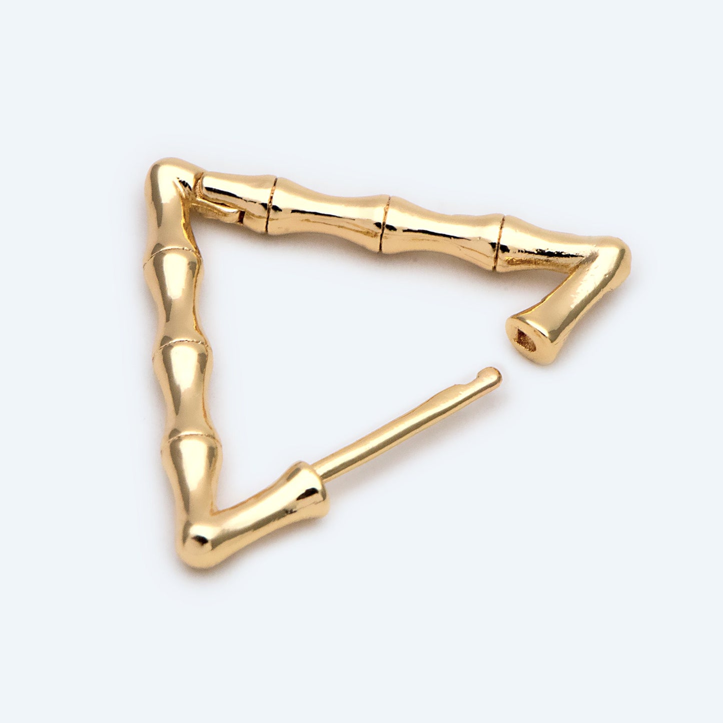 4pcs Gold Triangle Earrings 25mm, Geometric Leverback Earring Components (GB-2334)