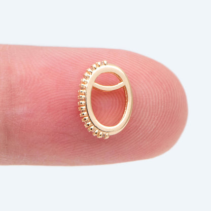 10pcs CZ Pave Gold Pendant Bail, Necklace Bail Connectors, Charm Bails Jewelry Findings (GB-1468-G)