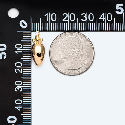 10pcs Gold Carrot Charm Pendant, Jewelry Making, Diy Material, Jewelry Supplies (GB-4589-H)