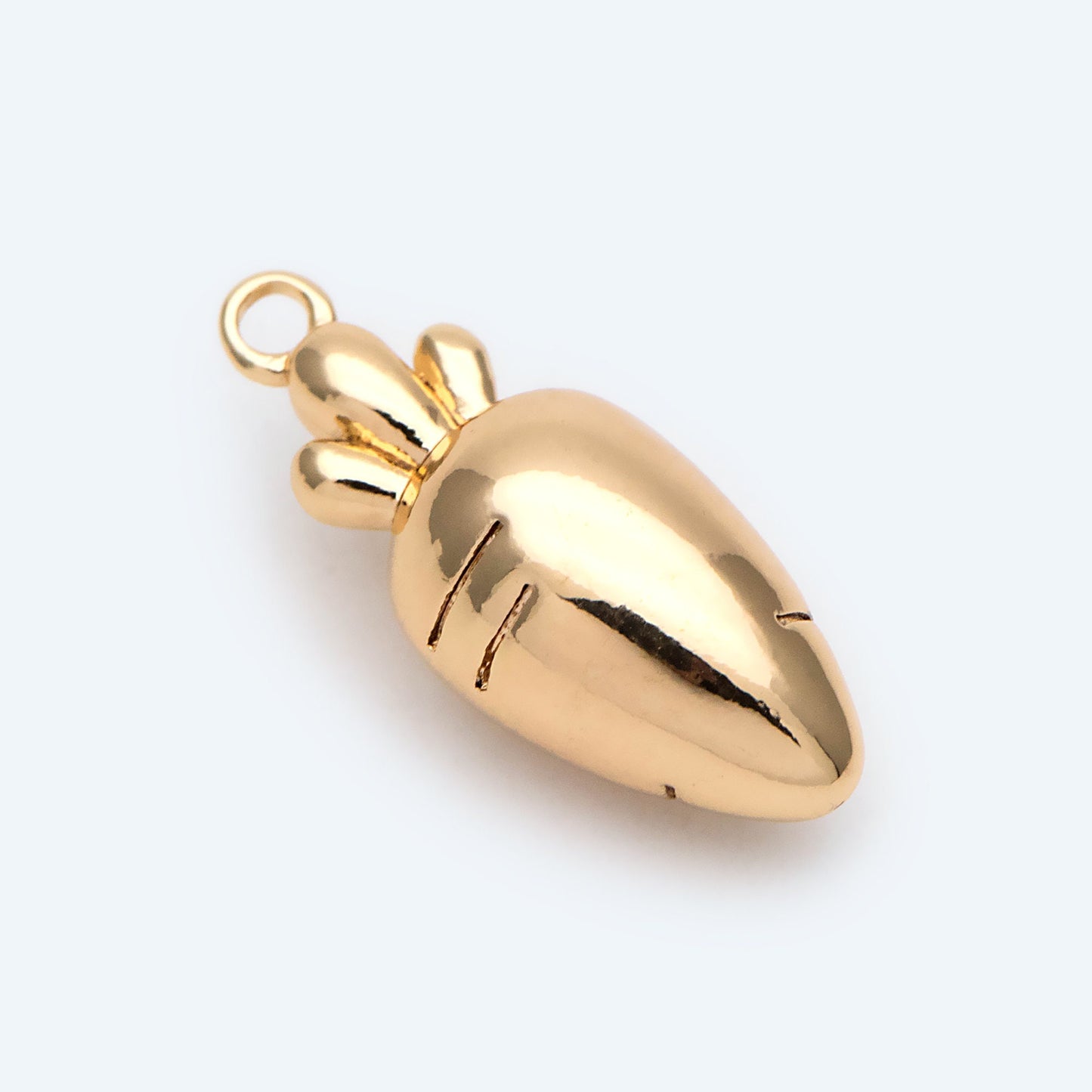 10pcs Gold Carrot Charm Pendant, Jewelry Making, Diy Material, Jewelry Supplies (GB-4589-H)