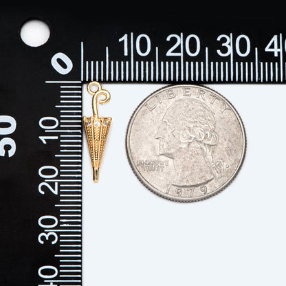 4pcs CZ pave Umbrella Charm, Earring Charm, Jewelry Making Supplies, DIY Material Wholesale (GB-2417)