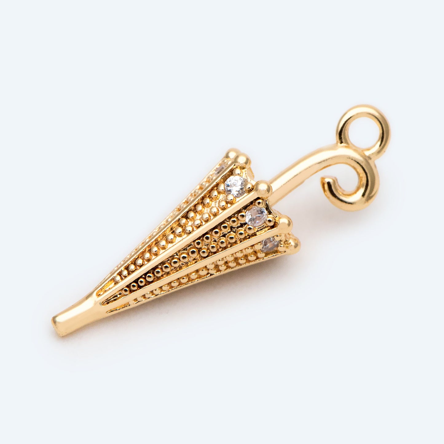 4pcs CZ pave Umbrella Charm, Earring Charm, Jewelry Making Supplies, DIY Material Wholesale (GB-2417)