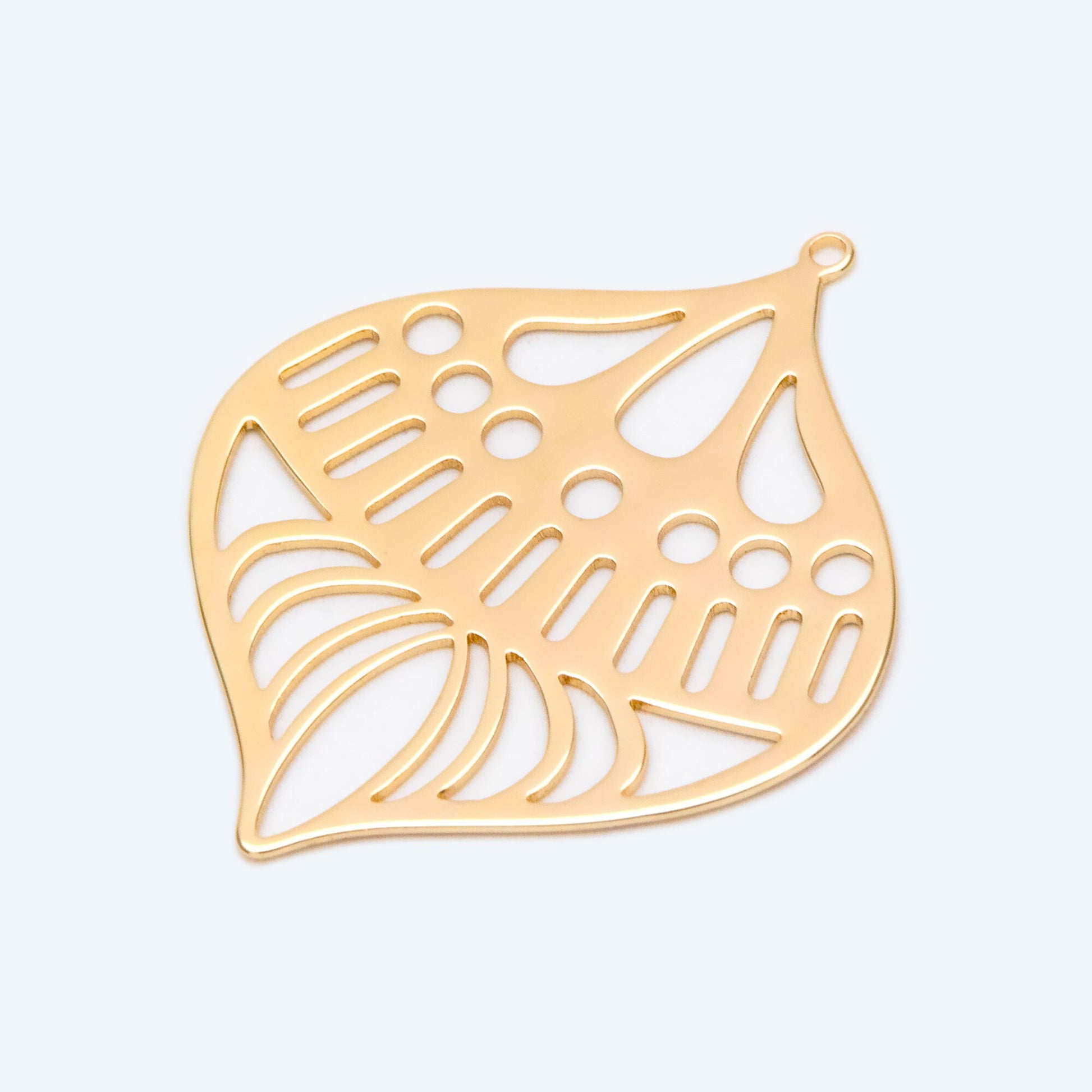 4pcs Gold/ Silver Geometry Teardrop Connector, Geometric Earring Charms, Teardrop Pendant Charms, Laser Cut Geometric Jewelry (GB-2402)