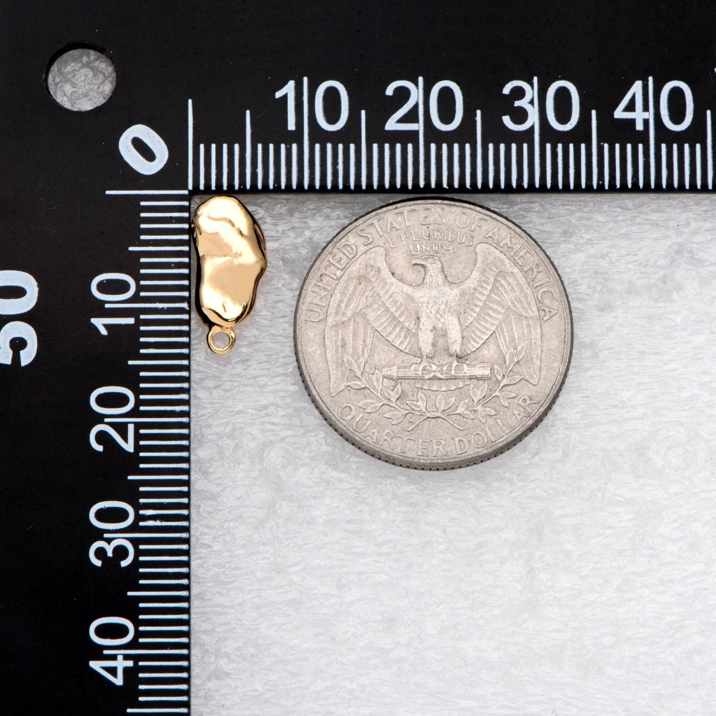 10pcs Gold Hammered Irregular Ear Posts, 18K Gold plated Brass, Geometric Stud Earring Components (GB-2541)