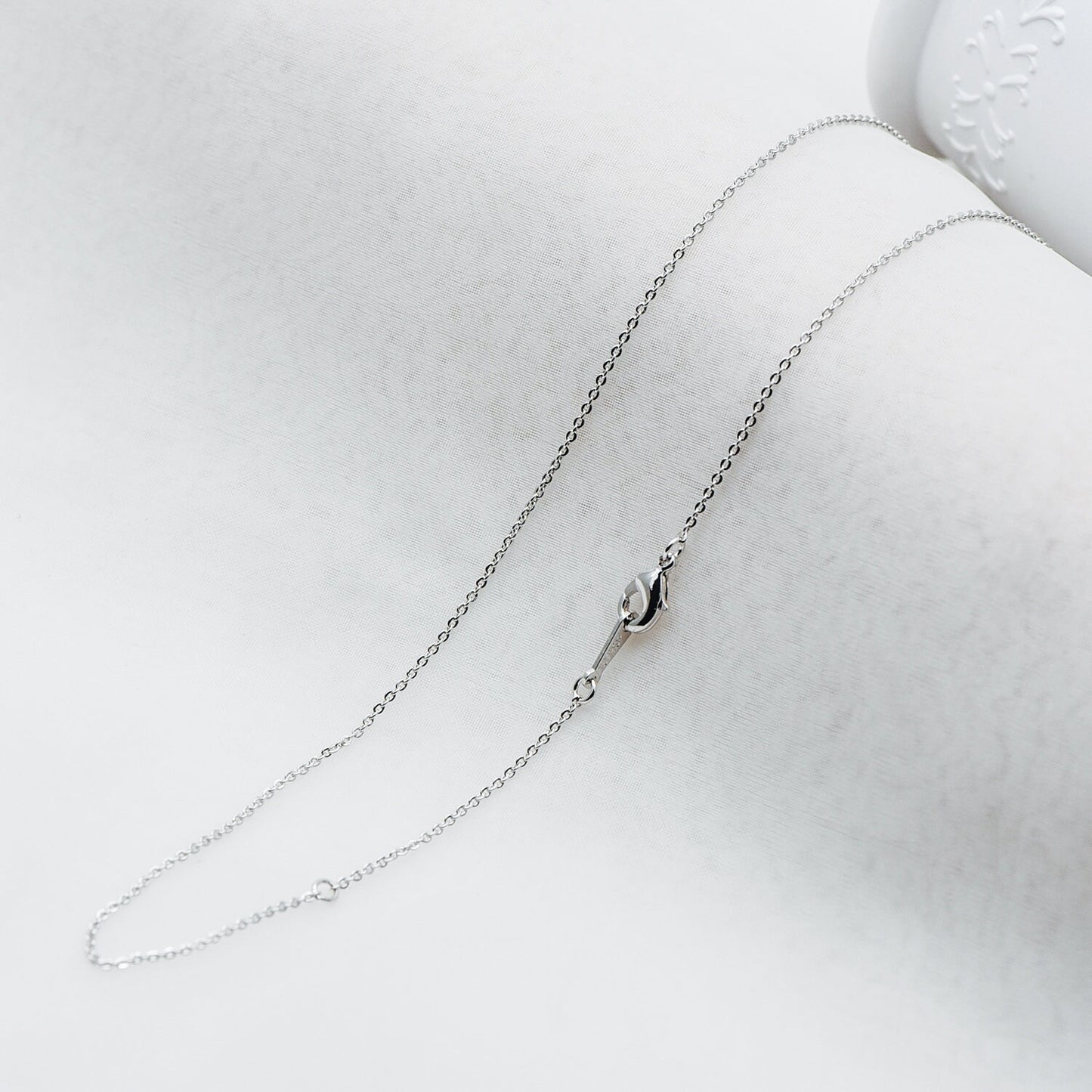 Gold/ Silver Tone Dainty Cable Chains, 18K Gold/ Rhodium plated Brass Finished Necklace, 18 Inches Adjustable, Ready to Wear (#LK-483)