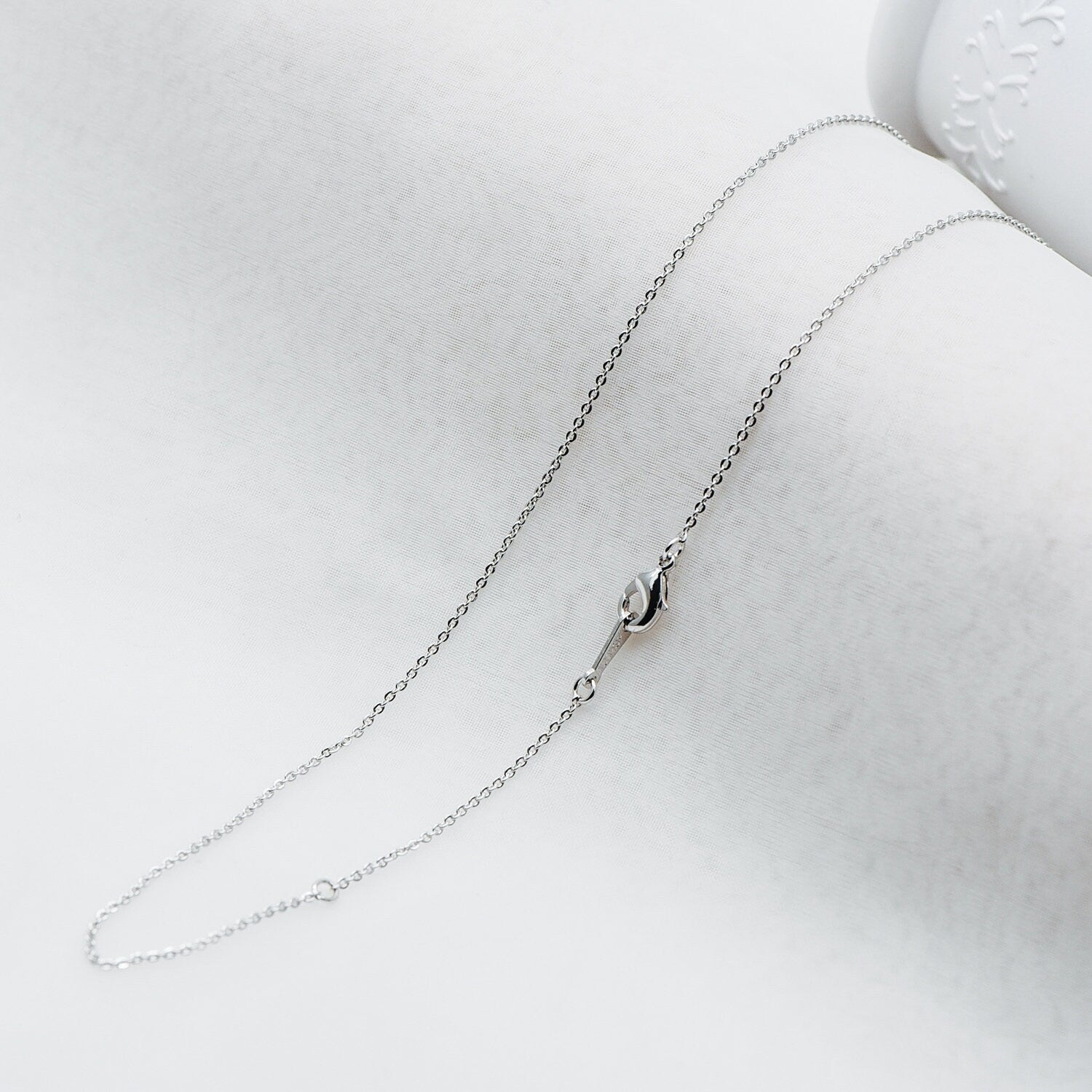 Gold/ Silver Tone Dainty Cable Chains, 18K Gold/ Rhodium plated Brass Finished Necklace, 18 Inches Adjustable, Ready to Wear (#LK-483)