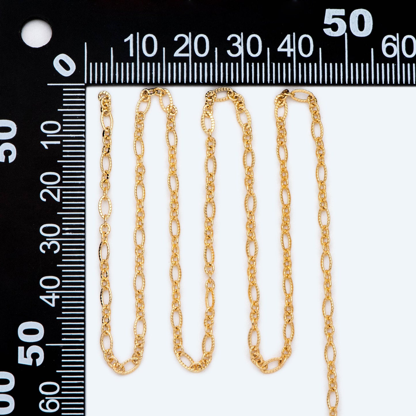 Gold plated Brass Oval Chains 2.7mm, DIY Necklace Findings Wholesale (#LK-487)/ 1 Meter=3.3 ft