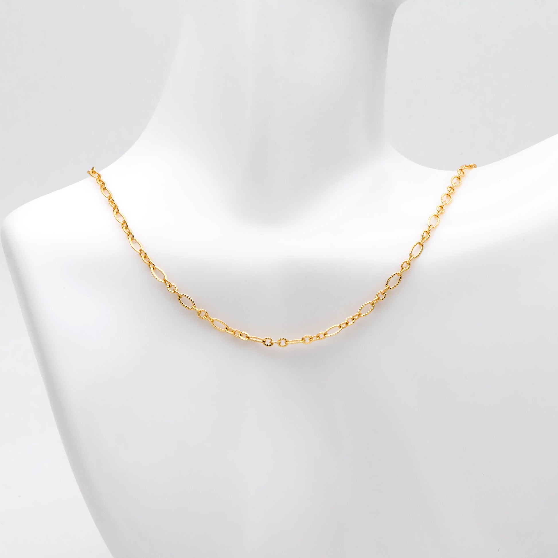 Gold plated Brass Oval Chains 2.7mm, DIY Necklace Findings Wholesale (#LK-487)/ 1 Meter=3.3 ft