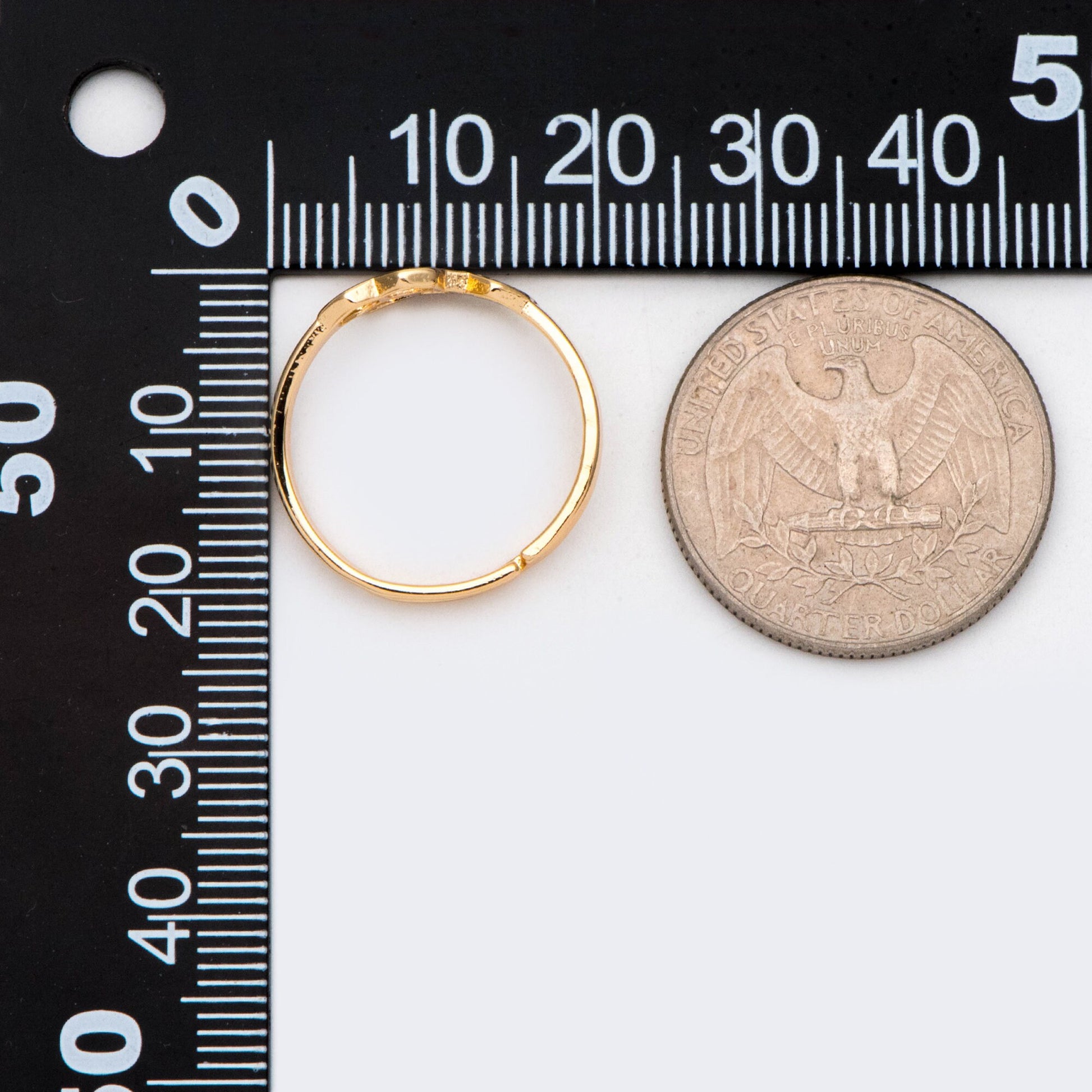 4pcs Adjustable 18K Gold Plated Honeycomb Finger Rings (GB-2566)