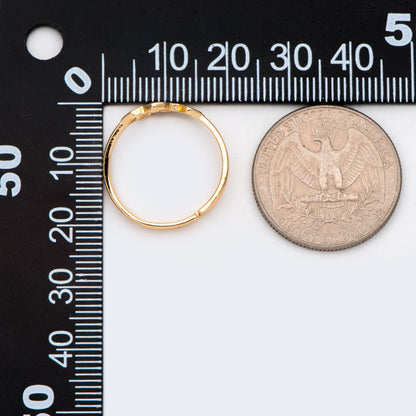 4pcs Adjustable 18K Gold Plated Honeycomb Finger Rings (GB-2566)