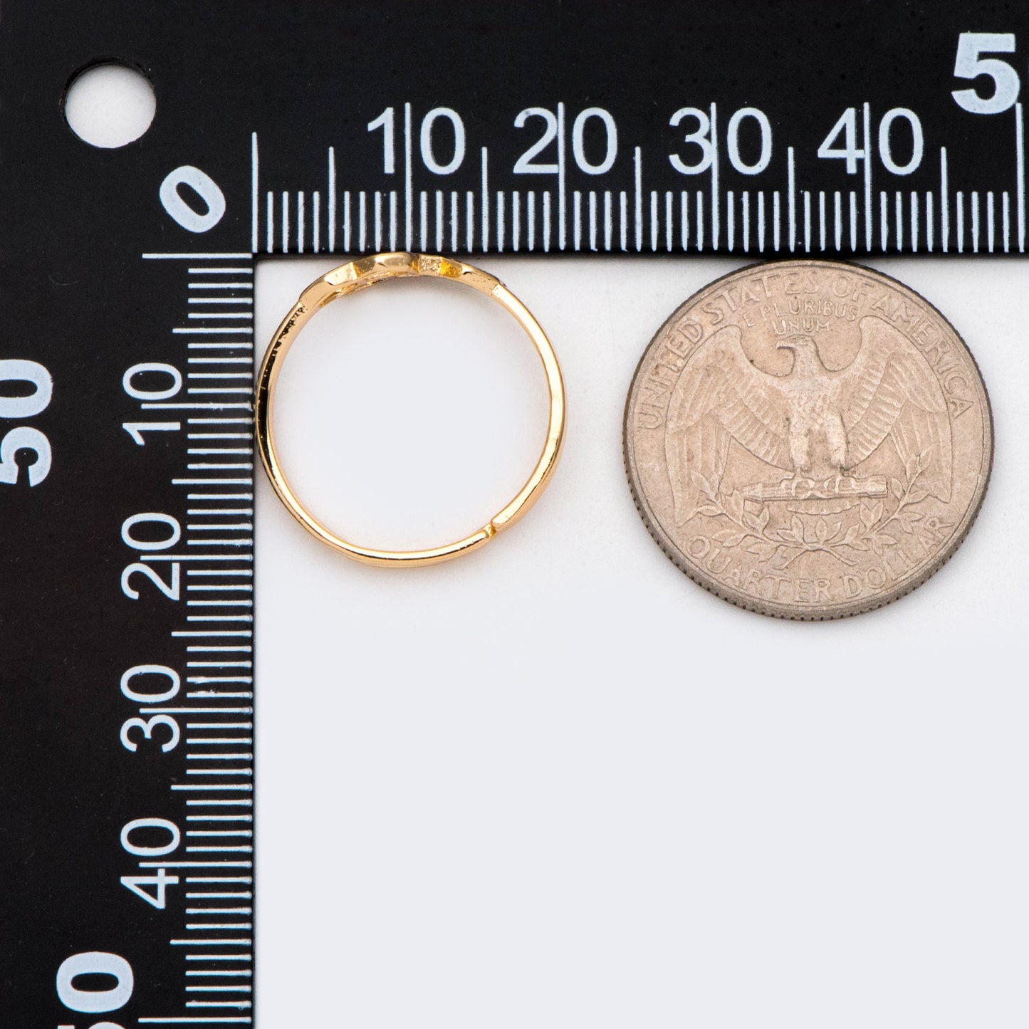 4pcs Adjustable 18K Gold Plated Honeycomb Finger Rings (GB-2566)