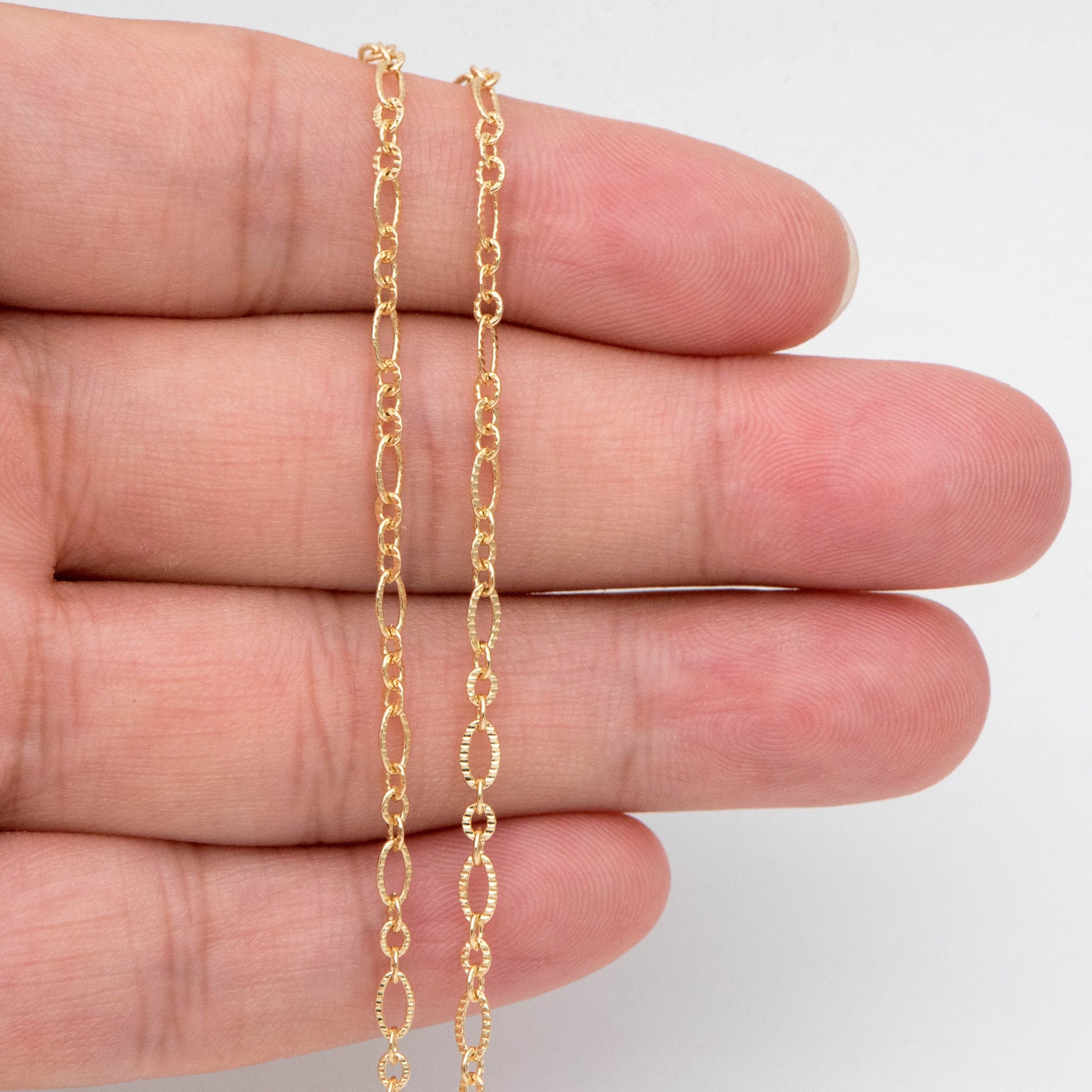 Gold plated Brass Oval Chains 2.7mm, DIY Necklace Findings Wholesale (#LK-487)/ 1 Meter=3.3 ft