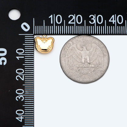 10pcs Gold Tiger Charm Pendant, 2022 Chinese zodiac sign, Jewelry Making, Diy Material, Jewelry Supplies (GB-2599)