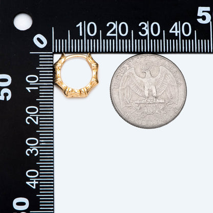 10pcs Gold Bamboo earrings, Bamboo hoop, Gold Hoops (GB-2604)