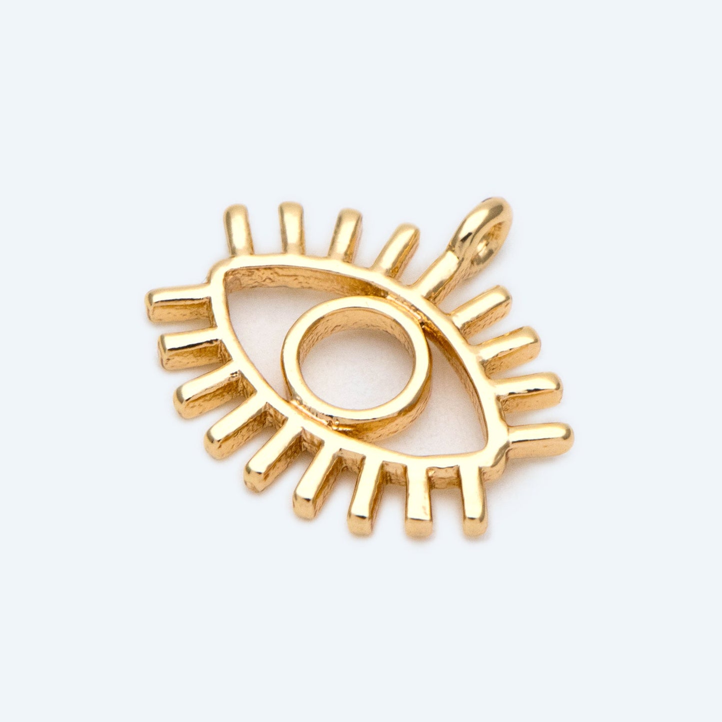 4pcs Evil Eye Charm, Real Gold plated Brass Eye Charms, Eye Pendants (GB-1819-K)