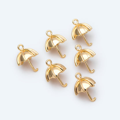 10pcs 3D Umbrella Charm, Earring Charm, Jewelry Making Supplies, DIY Material Wholesale (GB-2621)