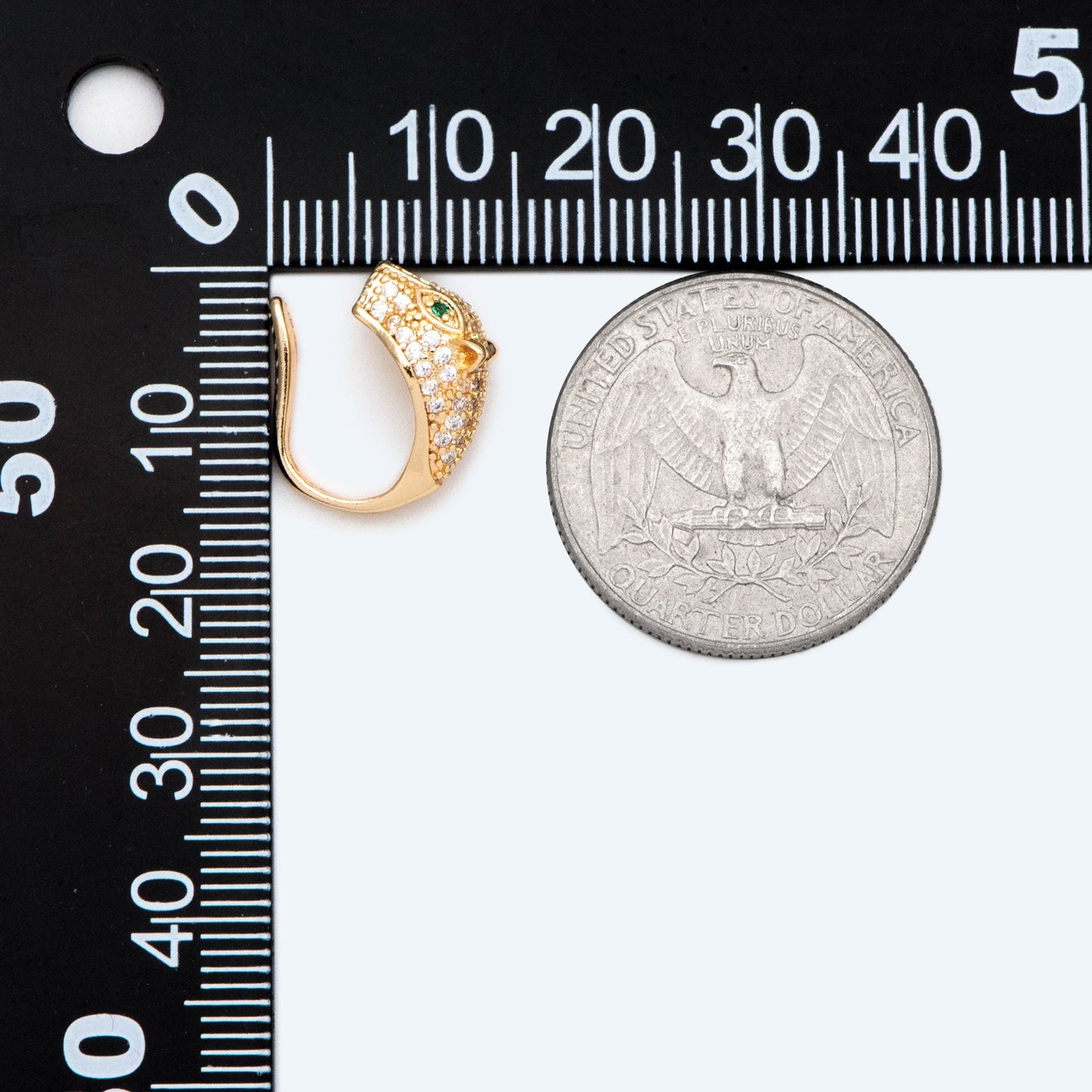 4pcs CZ Pave Leopard Ear Cuff, Cartilage, Dainty Earcuff Earring (GB-2632)