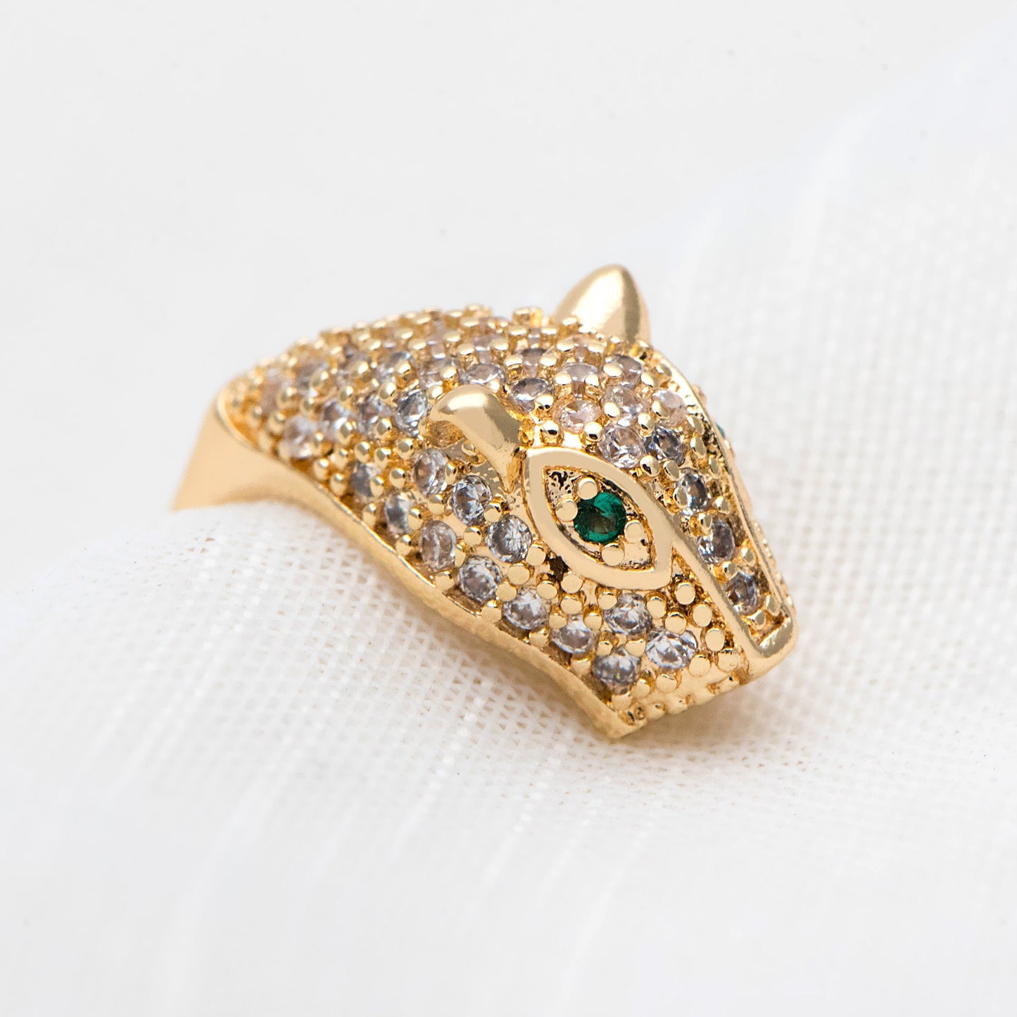 2pcs CZ Pave Leopard Ear Cuff, Cartilage, Dainty Earcuff Earring (GB-1665-B)