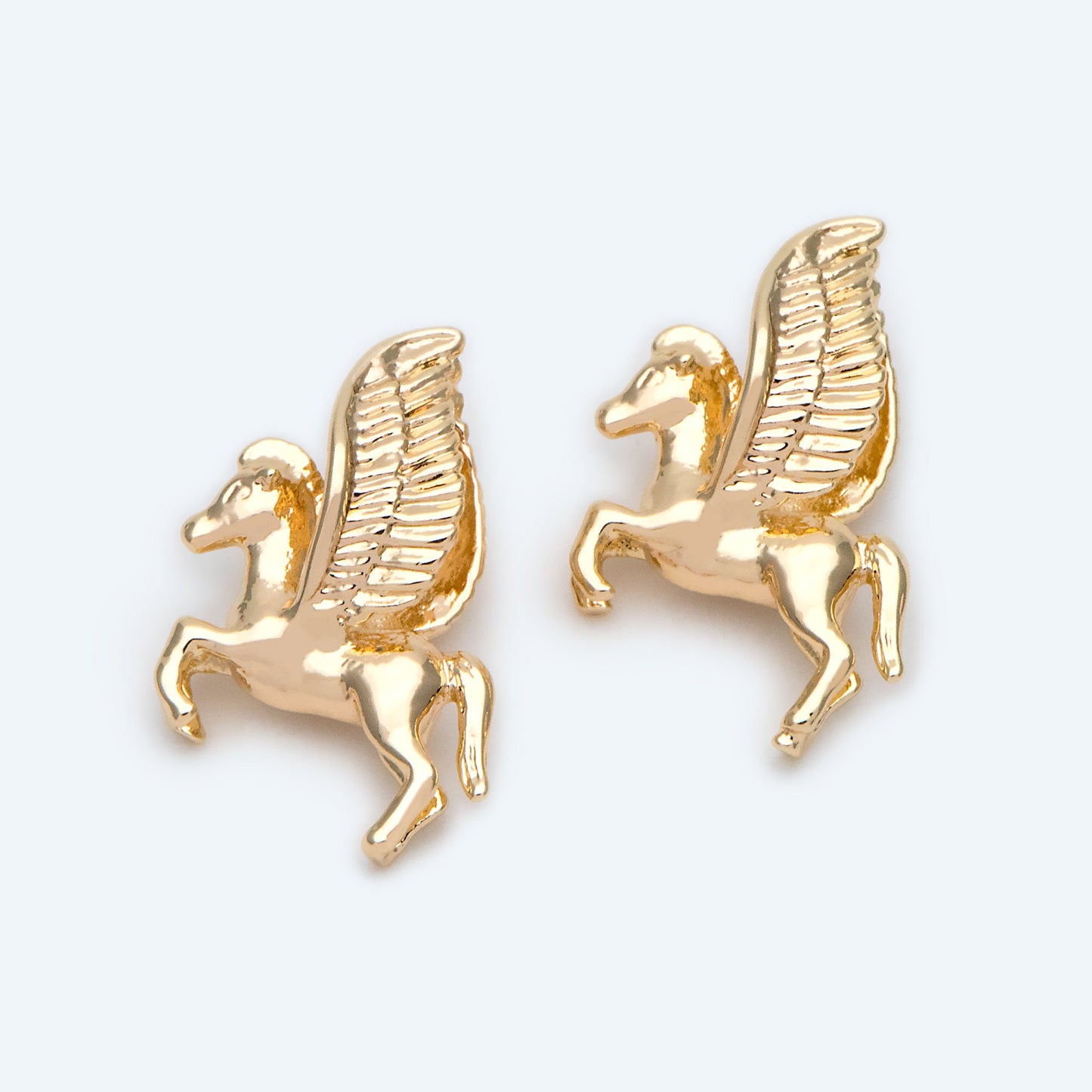 10pcs Gold Pegasus Charm Pendants, Earring Findings, Jewelry Making, Diy Material, Jewelry Supplies (#GB-2649)