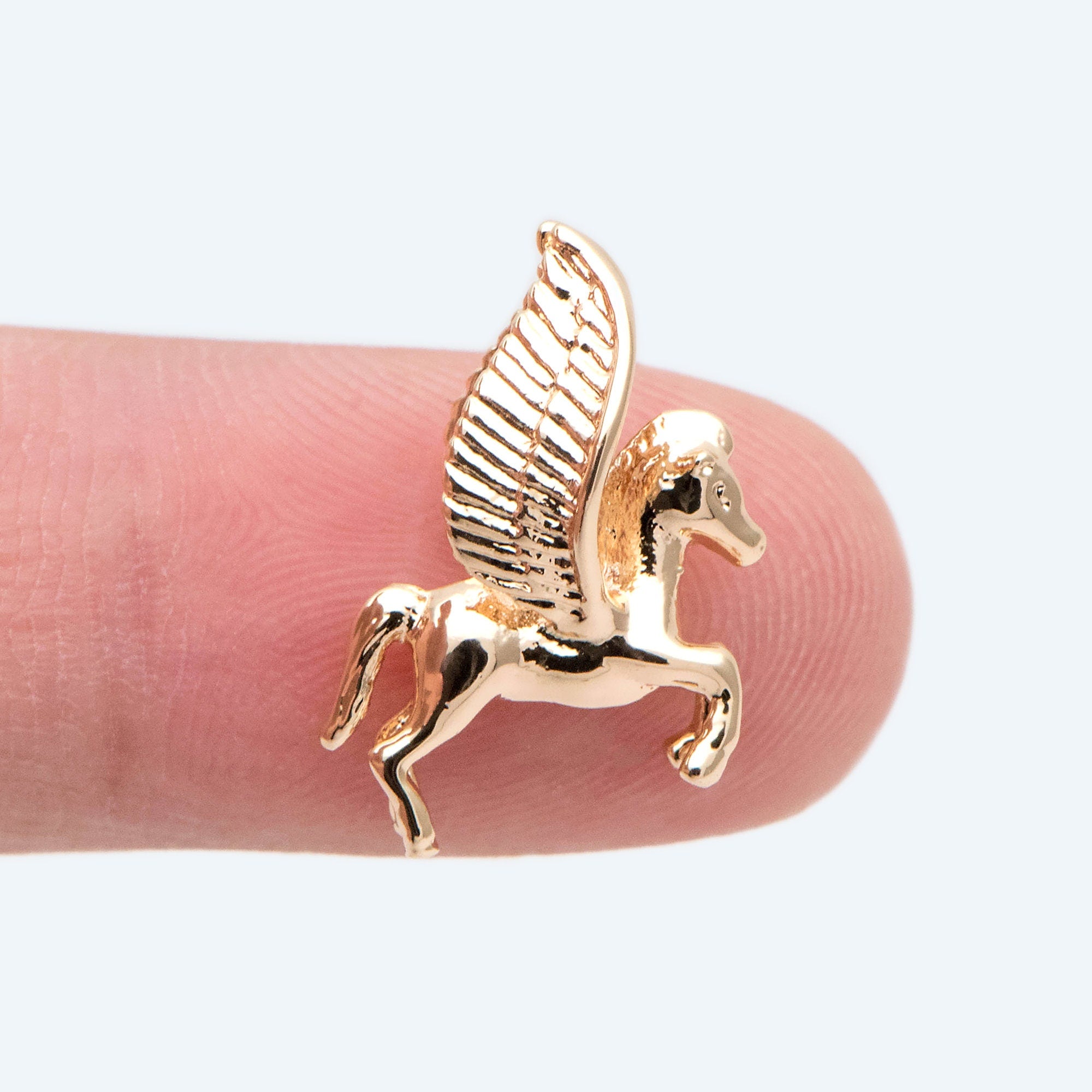 10pcs Gold Pegasus Charm Pendants, Earring Findings, Jewelry Making, Diy Material, Jewelry Supplies (#GB-2649)