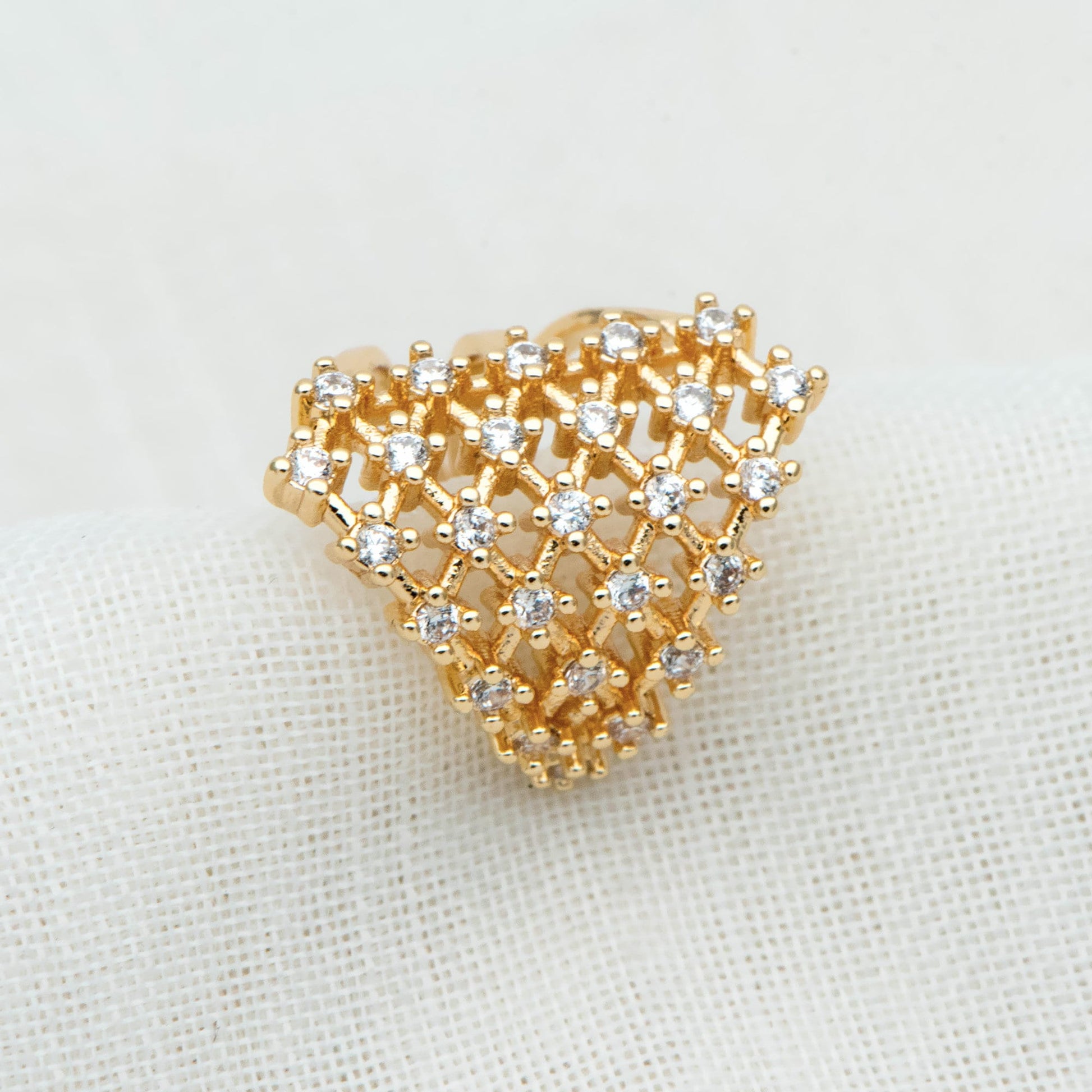 4pcs CZ Pave Gold Ear Cuffs, Dainty Ear Cuff, Delicate Ear Cuff, Ear Cuff No Piercing (GB-2655)