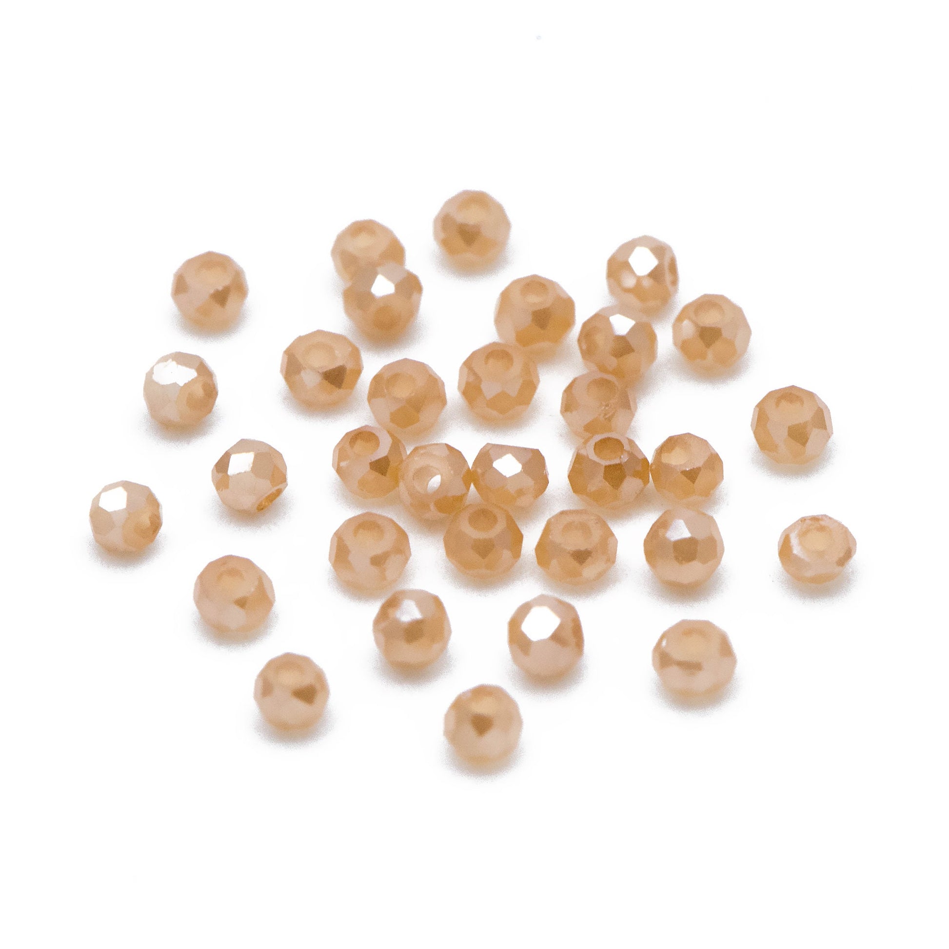 Crystal Faceted Rondelle Beads 2mm, Tiny Size Glass Spacer Beads, Sparkly Coffee Brown (BZ02-38) /150 beads