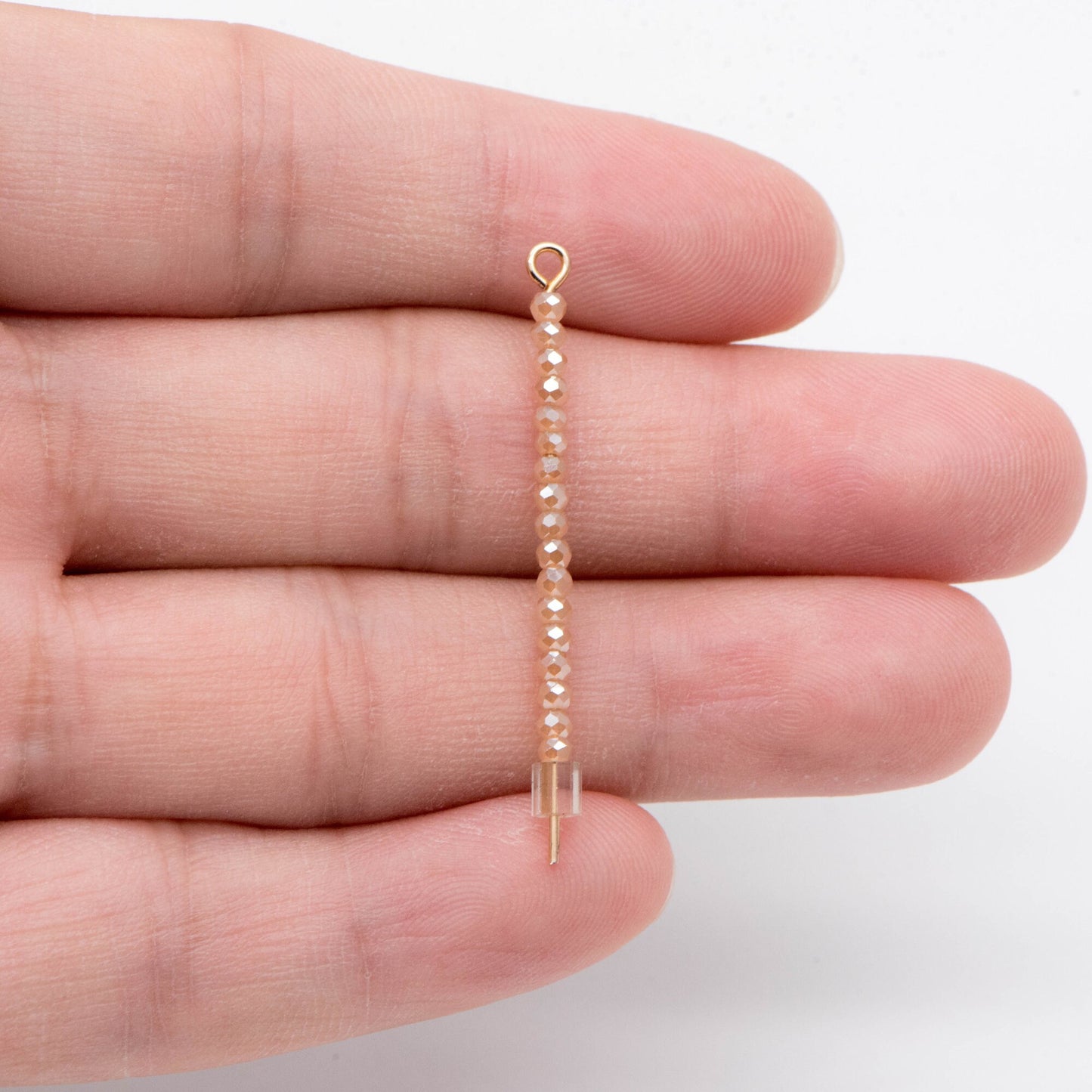 Crystal Faceted Rondelle Beads 2mm, Tiny Size Glass Spacer Beads, Sparkly Coffee Brown (BZ02-38) /150 beads