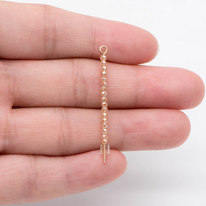 Crystal Faceted Rondelle Beads 2mm, Tiny Size Glass Spacer Beads, Sparkly Coffee Brown (BZ02-38) /150 beads