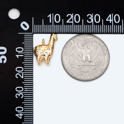 10pcs Gold 3D Alpaca Charm, Jewelry Making, Diy Material, Jewelry Supplies (GB-2707-G)
