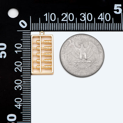 4pcs Gold Abacus Charm Pendant, Jewelry Making, Diy Material, Jewelry Supplies (GB-2684)