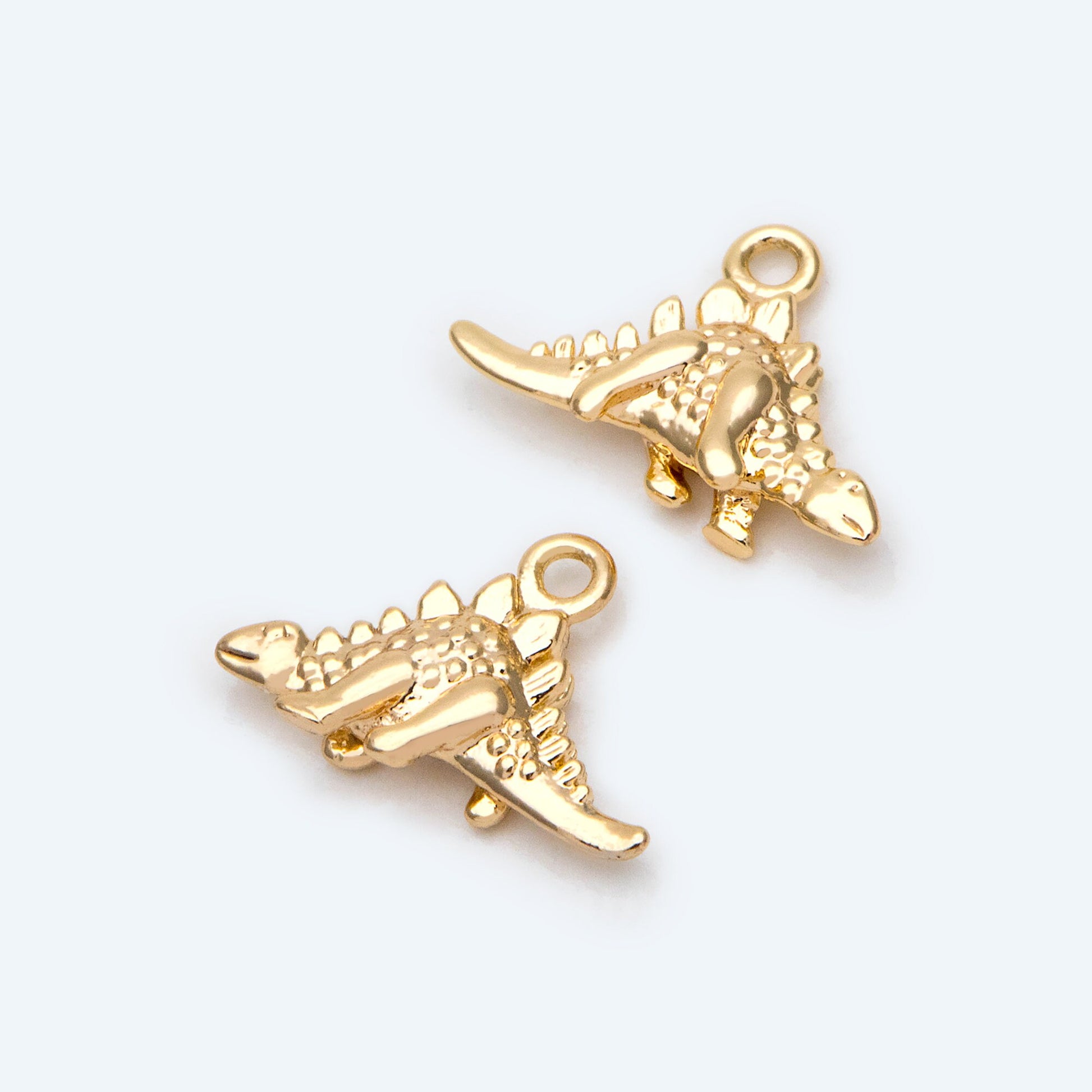10pcs Gold/ Silver Tiny Dinosaur Charm, Jewelry Making, Diy Material, Jewelry Supplies (GB-2650-A)